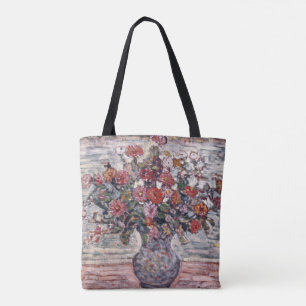 Bolsa Tote Vaso de Flores, Zinnias por Maurice Prendergast