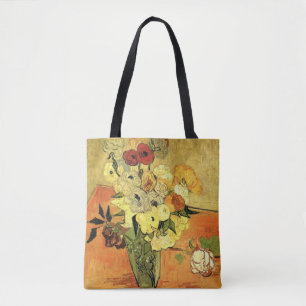 Bolsa Tote Vaso Japonês, Rosas, Anémonas por Vincent van Gogh