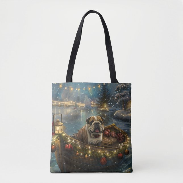 Bolsa Tote Vazio Festivo de Buldogue (Frente)