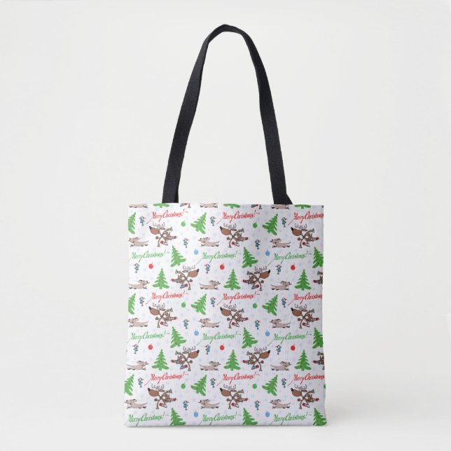 Bolsa Tote veado de natal louco (Frente)