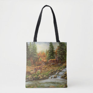 Bolsa Tote Veado-de-Whitetail e Waterfall