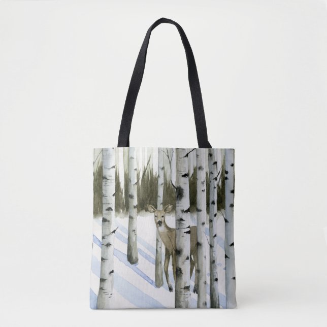 Bolsa Tote Veado em neve (Frente)