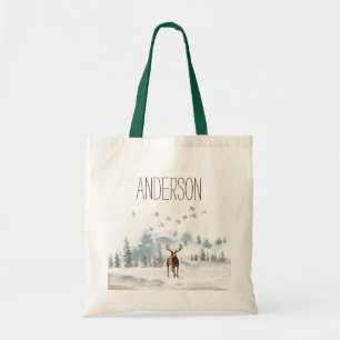 Bolsa Tote Veado Florestal do Woodland com Nome