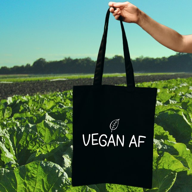 Bolsa Tote Vegan AF, Folha Minimalista (Criador carregado)