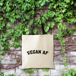 Bolsa Tote Vegan AF, Letra Minimalista