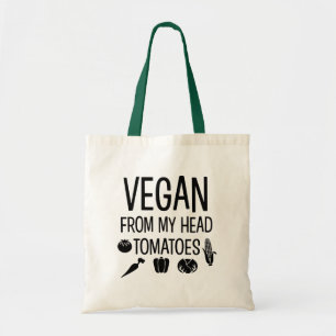 Bolsa Tote Vegan da minha cabeça Tomates, saco engraçado