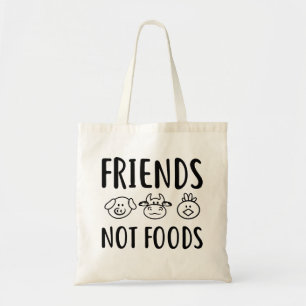 Bolsa Tote Vegan Gift, Vegan, Engraçado Vegan, Amigos Não Com