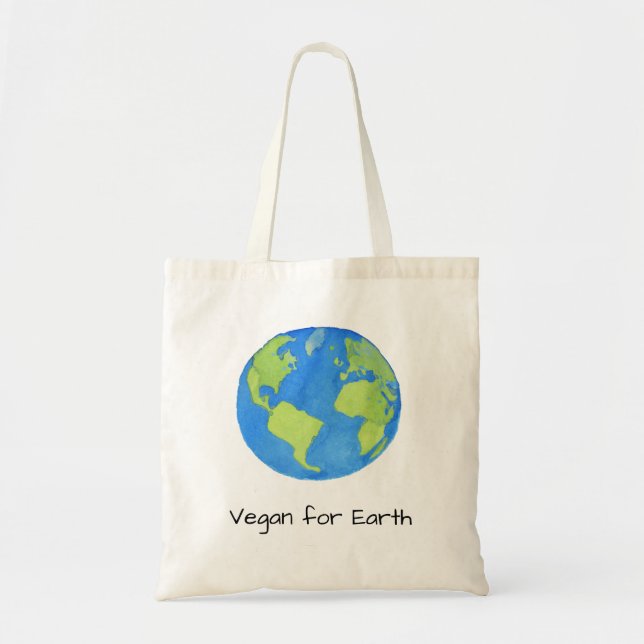 Bolsa Tote Vegan para a terra (Frente)