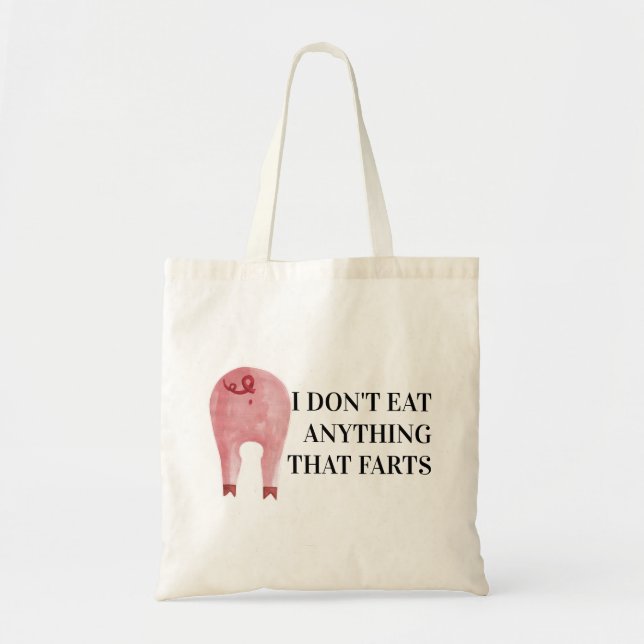 Bolsa Tote Vegan Vegetarian | Eu não como nada que se apodreç (Frente)