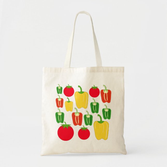 Bolsa Tote Vegetais coloridos (Frente)