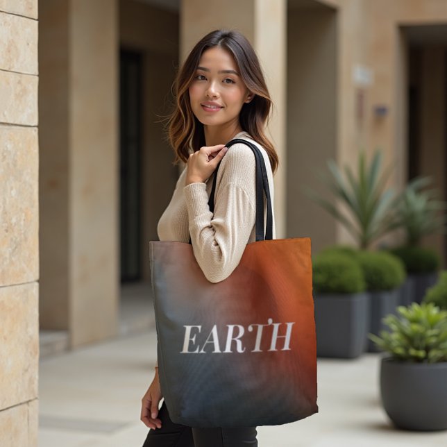 Bolsa Tote Veia Mineral - Gradiente Orgânico Terra (Mineral Vein Tote Bag. Earthy gradient style for modern, refined everyday use.)
