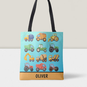 Bolsa Tote Veículos de Construção Fofos Personalizados para M