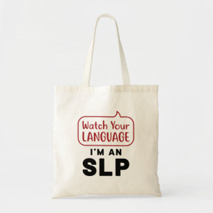 Bolsa Tote Veja seu idioma, sou um SLP