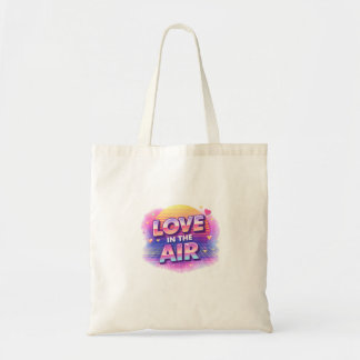 Bolsa Tote Vela de Amor Retro dos Anos 80 no Ar Dia dos Namor