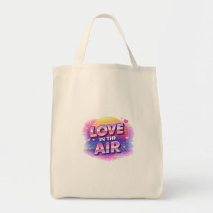 Bolsa Tote Vela de Amor Retro dos Anos 80 no Ar do Dia dos Na