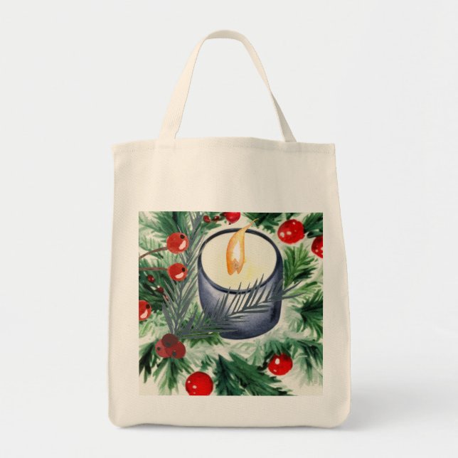 Bolsa Tote Vela de Natal (Frente)