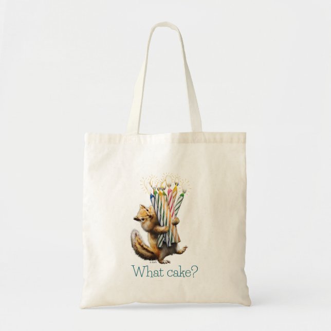 Bolsa Tote Velas de Aniversário de Esquilo (Frente)