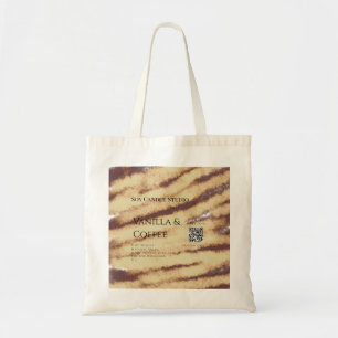Bolsa Tote Velas de café de baunilha adicionar barramento QR