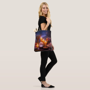 Bolsa Tote Velas Místicas de Cristal Encantado de Bruxa