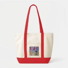 Bolsa Tote Velas Vermelhas e Flores