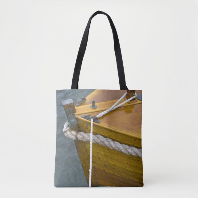 Bolsa Tote Veleiro de madeira na água (Frente)