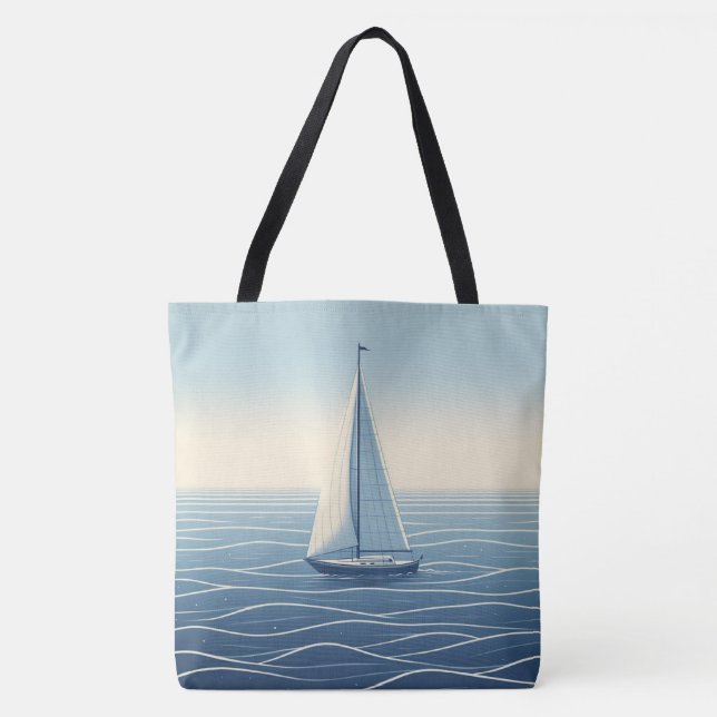 Bolsa Tote Velero em alto mar  (Frente)