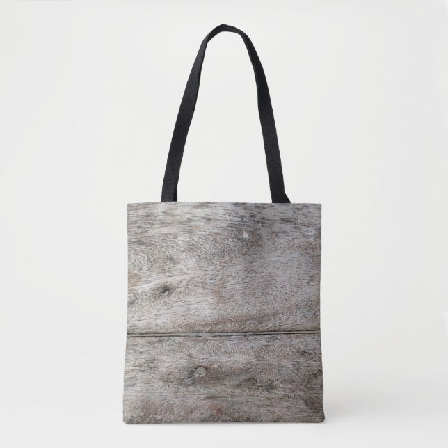 Bolsa Tote Velha prancha de madeira fechada como fundo (Frente)
