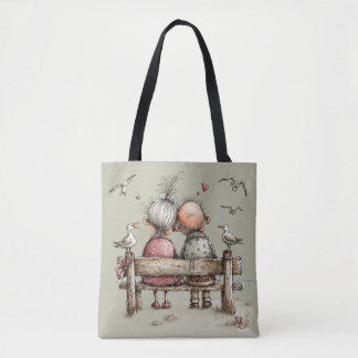 Bolsa Tote Velho Amor à Beira-Mar.