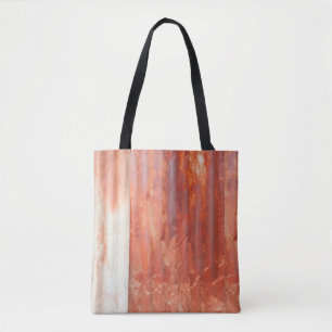 Bolsa Tote Velho fundo de zinco em estilo de safra. Parede es