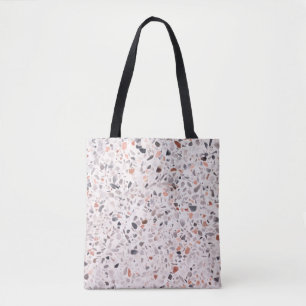 Bolsa Tote Velho terrazzo textura, padrão de hamper.