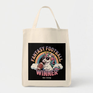 Bolsa Tote Vencedor de Futebol Fantástico Unicórnio Engraçado