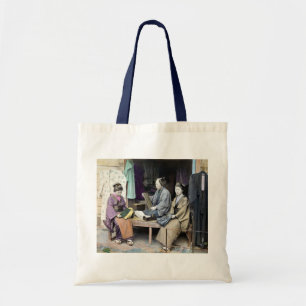 Bolsa Tote Vendedor de Tecidos do Japão 1870