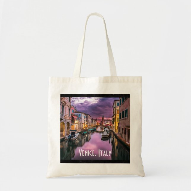 Bolsa Tote Veneza, Itália Canal Cênico e Arquitetura Veneza (Frente)