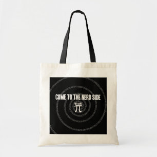 Bolsa Tote Venha ao lado do Nerd para Pi em preto