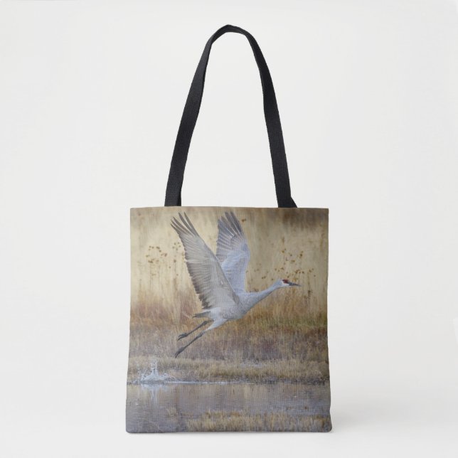 Bolsa Tote Venha voar comigo Sandhill Crane (Frente)