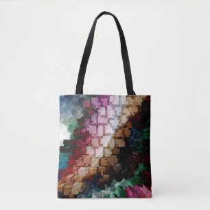 Bolsa Tote Vento Escuro Cubo Centrado