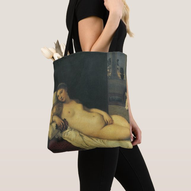 Bolsa Tote Vênus de Urbino por Titian, Arte Renascentista (Close Up)