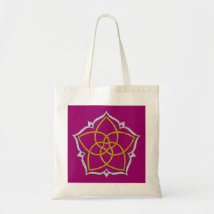 Bolsa Tote VENUS FLOWER / Venusblume Lotus DOURADO SILVER