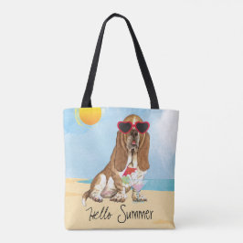 Bolsa Tote Verão Basset Hound