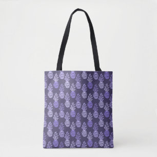 Bolsa Tote Verão colorido abacaxi fruta padrão azul