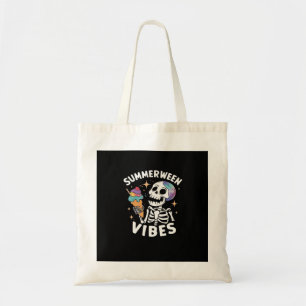 Bolsa Tote Verão Halloween Engraçado Esqueleto De Gelo