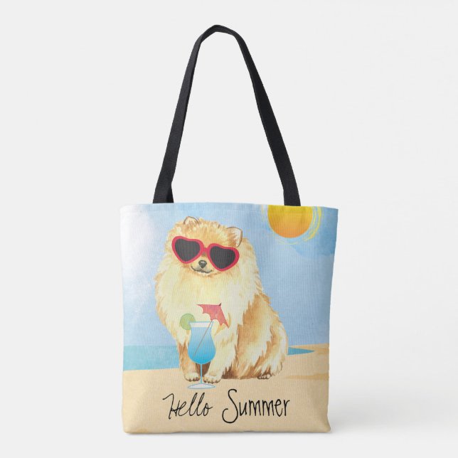 Bolsa Tote Verão Pomeranian (Verso)