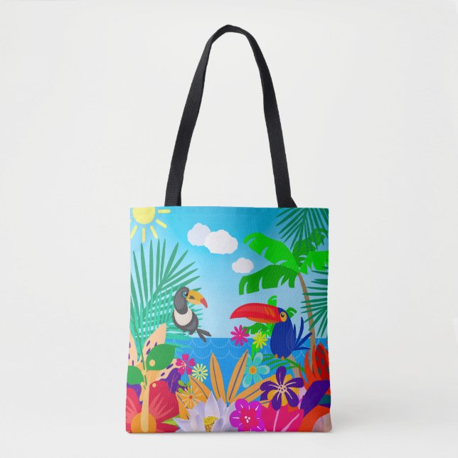 Bolsa Tote Verão tropical (Frente)