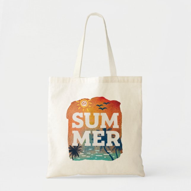 Bolsa Tote Verão Tropical Exótica Sunset (Frente)