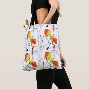 Bolsa Tote Verão tropical   Lindos Florais Amarelos Design