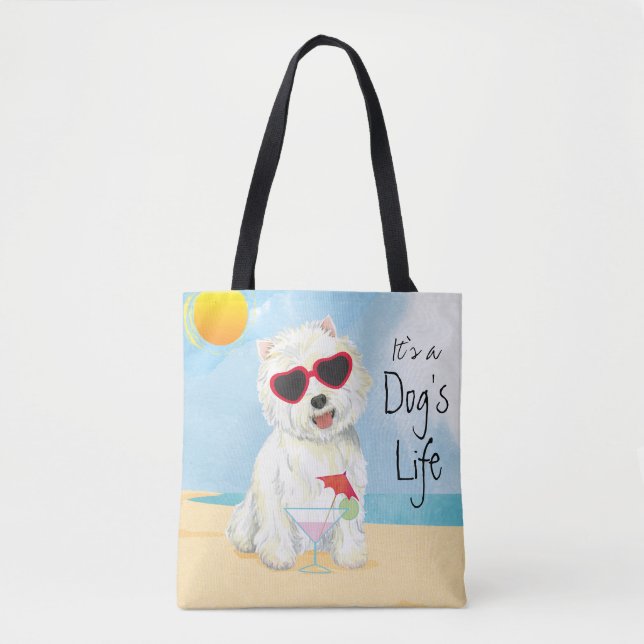 Bolsa Tote Verão Westie (Frente)