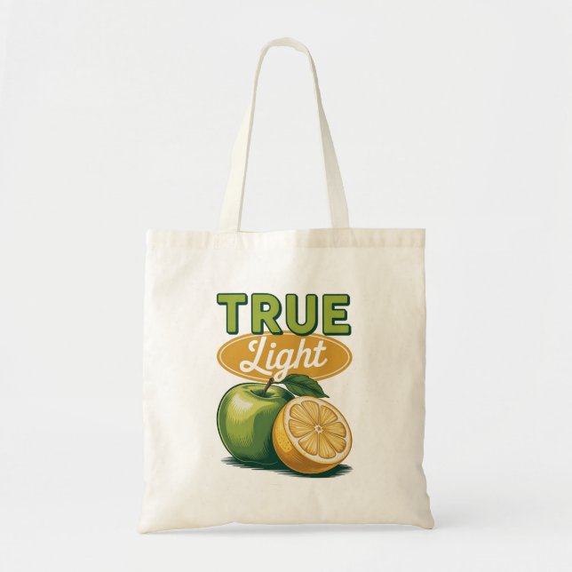 Bolsa Tote Verdadeiramente Verde Maçã Limão Retro-Faith Tee (Frente)