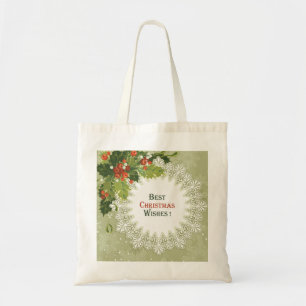 Bolsa Tote Verdadeiro Wreath Red Berries - Natal