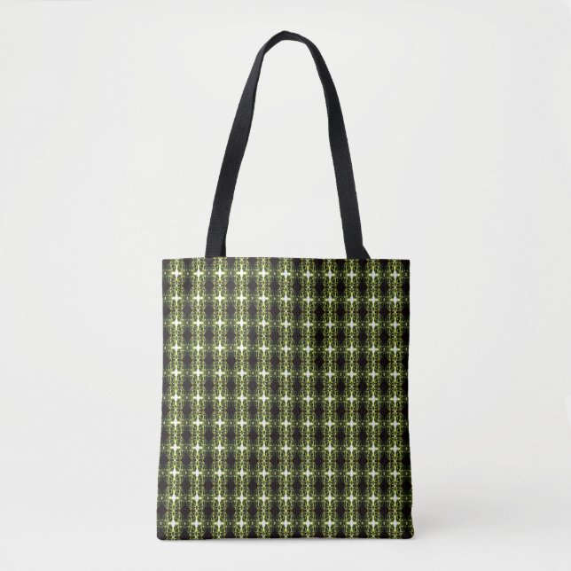 Bolsa Tote Verdant Green Abstract Acrylic Fluid Art (Frente)