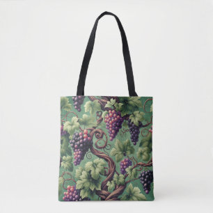 Bolsa Tote Verdant Vineyard Bliss: Uma Tapeçaria de Uvas